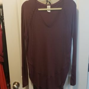 Wine color long top